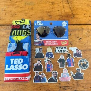 Ted Lasso Fans Kit Socks Sunglasses and Stickers